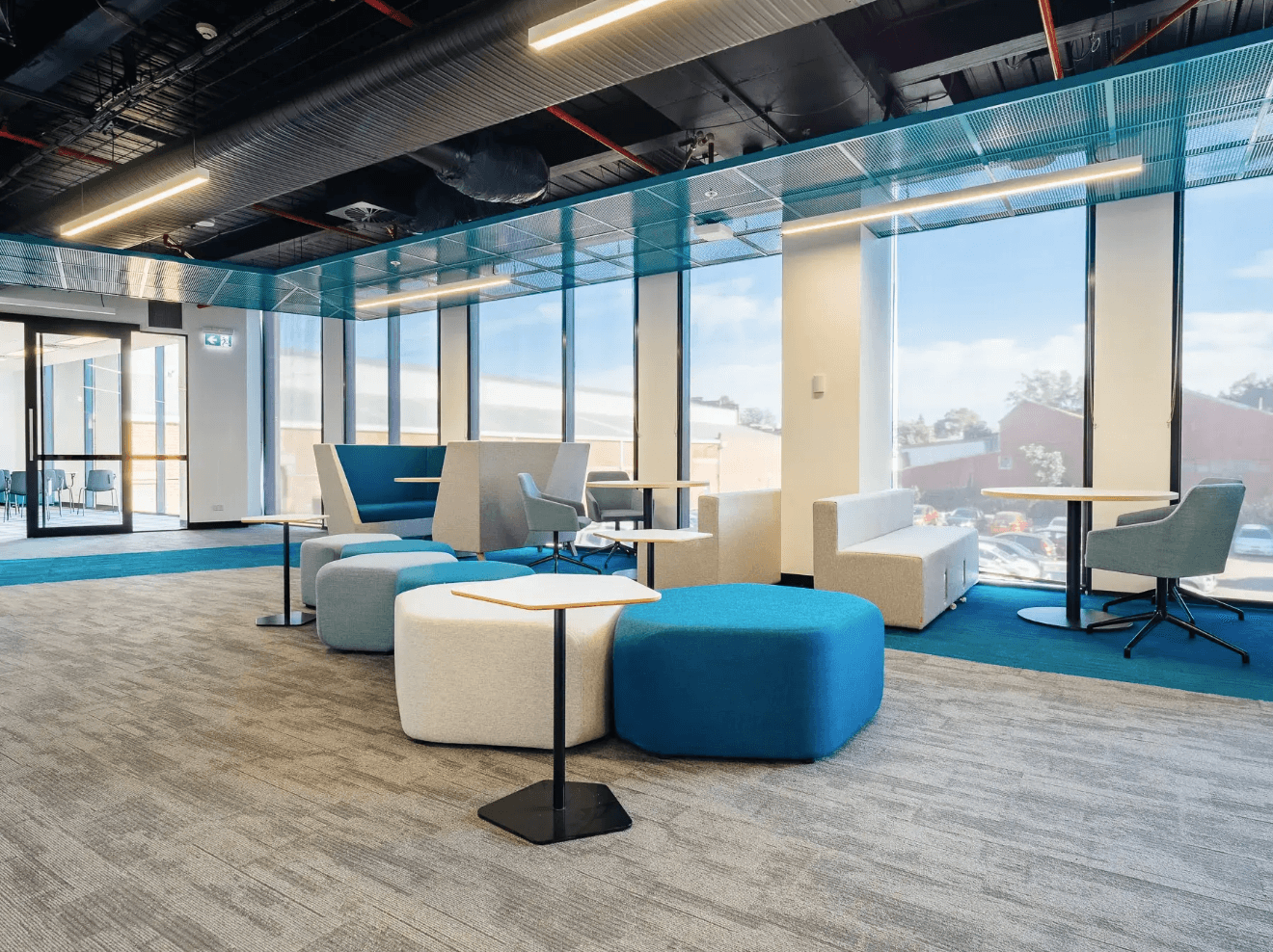 Lighting upgrades in a modern office fitout project in Sydney