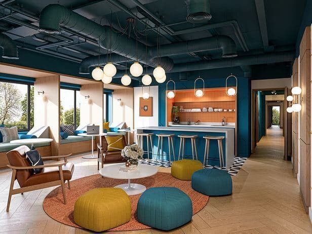 Do space with collaborative desks for task-based group work